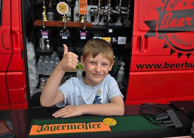 Youngest staff member checking all is well